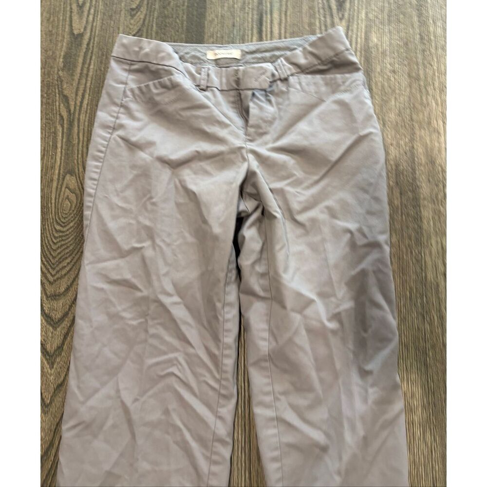 Dockers Womens Khaki Chino Pants Mid-Rise Wide Leg Cotton Blend Gray Size 4 - Picture 3 of 10